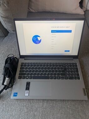 Lenovo Gray-Silver 15.6" Laptop with Full Keyboard